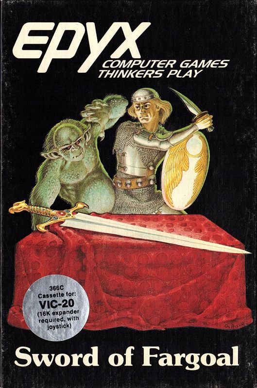 Sword of Fargoal box art for Commodore 64